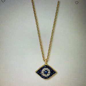 Meira T Diamond, Sapphire and 14kt Yellow Gold Evil Eye Necklace